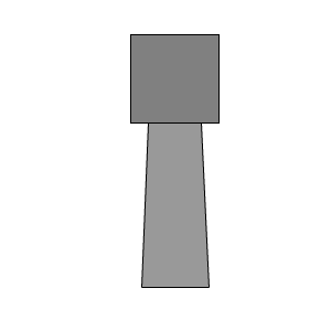 Общий вид квадратного профиля набивной реечной щетки